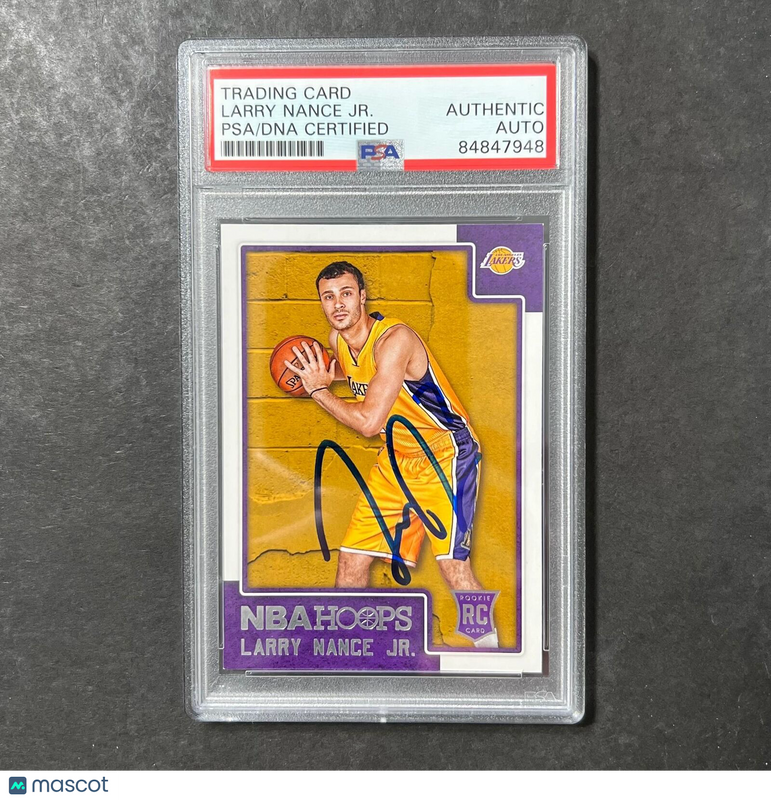 2015-16 NBA Hoops #291 Larry Nance Jr. Signed Card PSA Slabbed Lakers