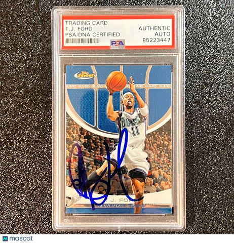 2006 Topps NBA Properties #70 TJ Ford Signed Card AUTO PSA/DNA Slabbed Bucks