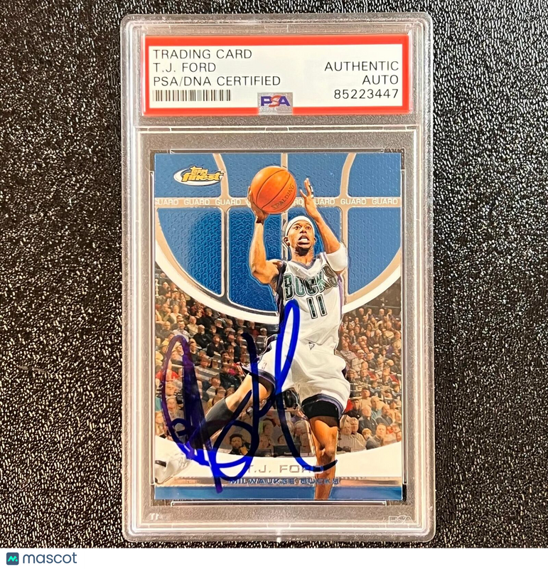 2006 Topps NBA Properties #70 TJ Ford Signed Card AUTO PSA/DNA Slabbed Bucks