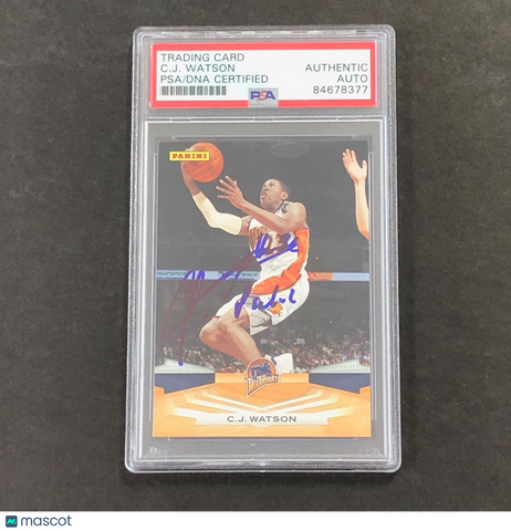 2008-09 Panini #250 C.J. Watson Signed Card PSA Slabbed Warriors