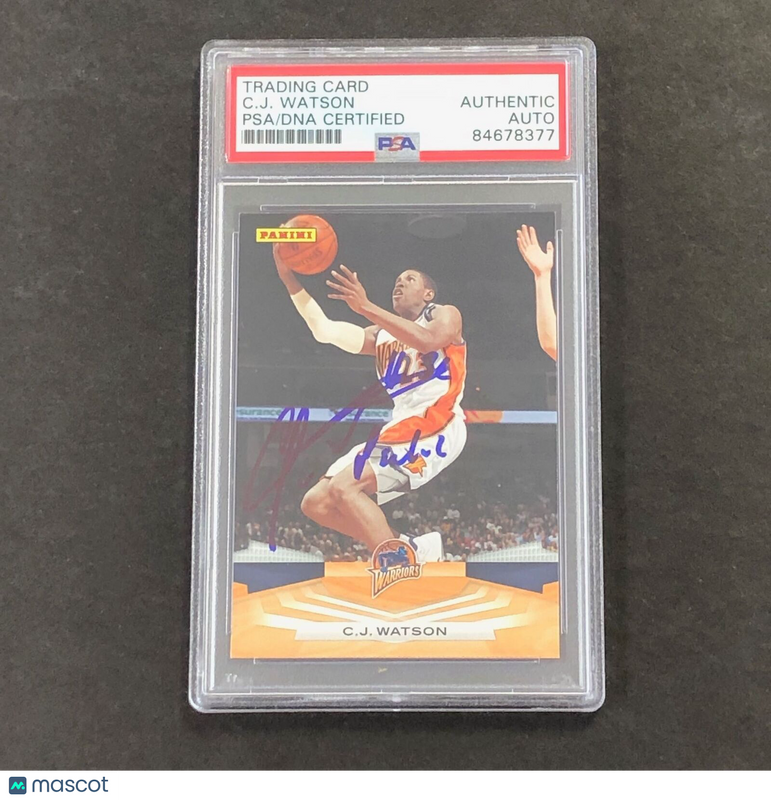 2008-09 Panini #250 C.J. Watson Signed Card PSA Slabbed Warriors