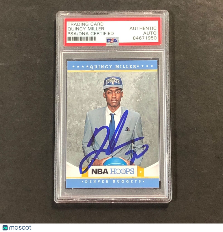 2012-13 NBA Hoops #294 Quincy Miller Signed Card PSA Slabbed Nuggets