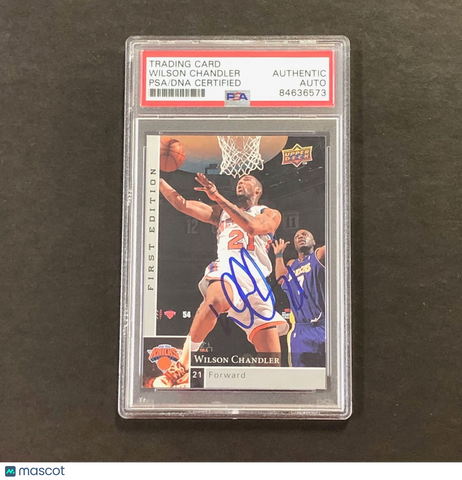 2009-10 Upper Deck First Edition #116 Wilson Chandler Signed Card AUTO PSA Slabb