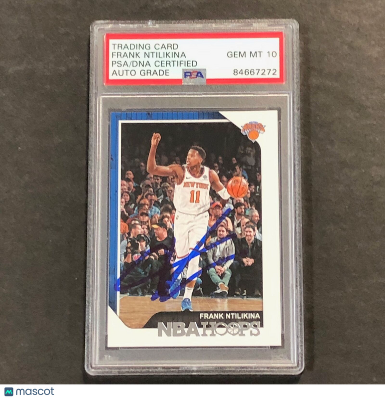 2018-19 NBA Hoops #68 Frank Ntilikina Signed Card AUTO GRADE 10 PSA Slabbed Knic