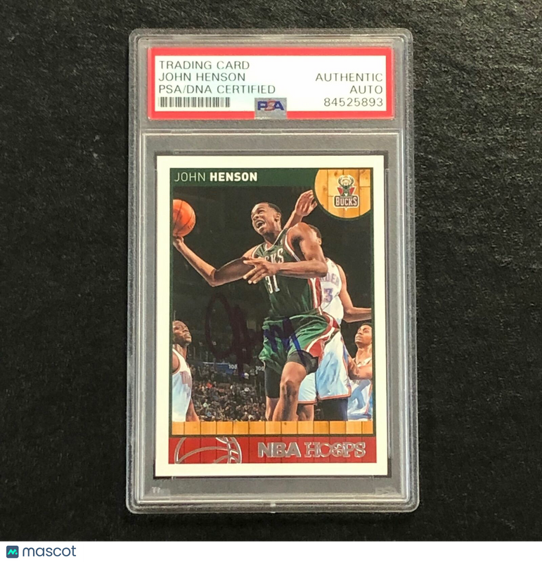 2013-14 NBA HOOPS #107 John Henson Signed Card AUTO PSA Slabbed Bucks