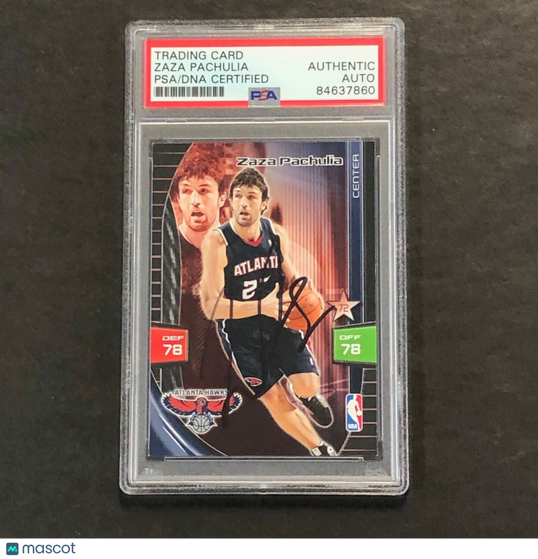 2009-10 Panini XL Adrenalyn Zaza Pachulia Signed Card AUTO PSA Slabbed Hawks
