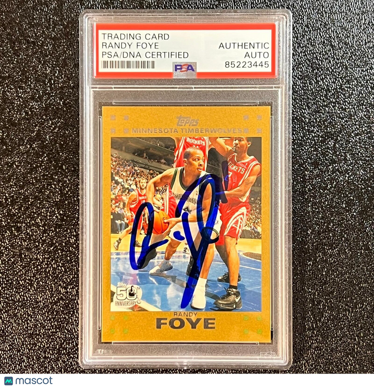 2007-08 Topps Basketball #109 Randy Foye Signed Card AUTO PSA Slabbed RC Minneso