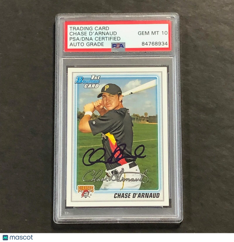 2009 TOPPS #BP51 Chase D'Arnaud Signed Card AUTO 10 PSA Slabbed Pirates