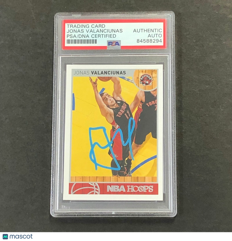 2013-14 NBA Hoops #161 Jonas Valanciunas Signed Card AUTO PSA Slabbed Toronto Ra