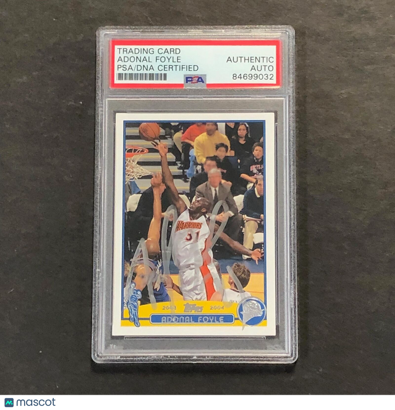 2003 Topps #213 Adonal Foyle Signed Card AUTO PSA Slabbed Warriors