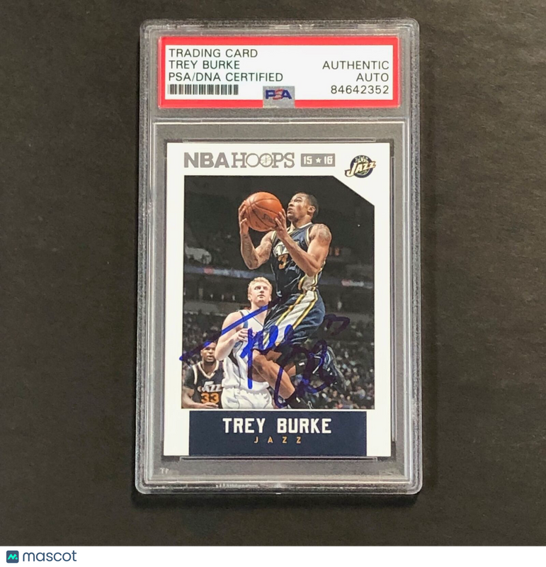 2015-16 Panini NBA Hoops #150 Trey Burke Signed Card AUTO PSA Slabbed Jazz