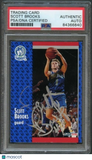 1991-92 Fleer Basketball #318 Scott Brooks Signed Card AUTO PSA Slabbed Timberwo