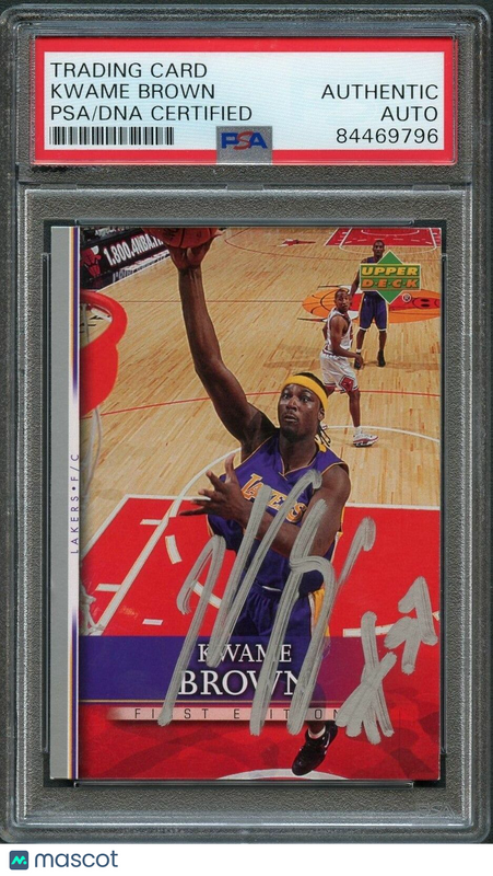 2007-08 Upper Deck First Edition #41 Kwame Brown Signed Card AUTO PSA Slabbed La