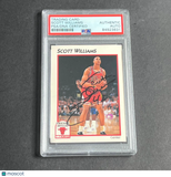 1990-91 NBA Hoops #70 Scott Williams Signed Card AUTO PSA Slabbed Bulls