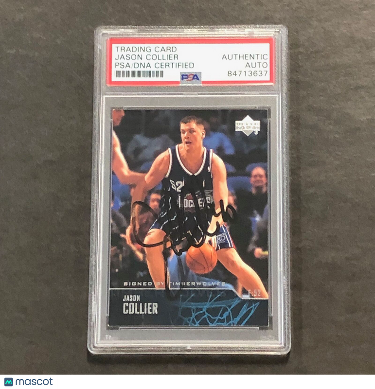 2003-04 Upper Deck #89 Jason Collier Signed Card AUTO PSA Slabbed Minnesota Timb