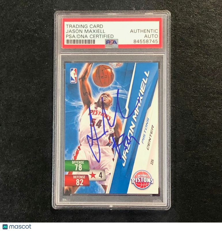 2010-11 Panini Adrenalyn XL #226 Jason Maxiell Signed Card Auto PSA Slabbed Piston