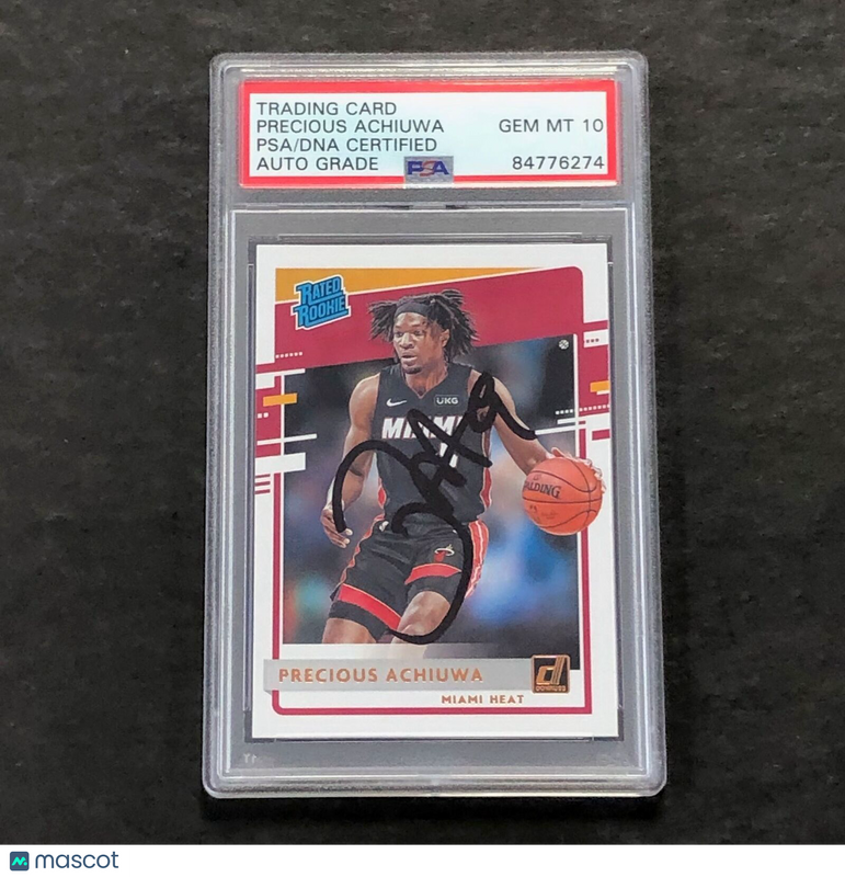 2020-21 Panini Donruss #235 Precious Achiuwa Signed Card Auto PSA Slabbed Heat