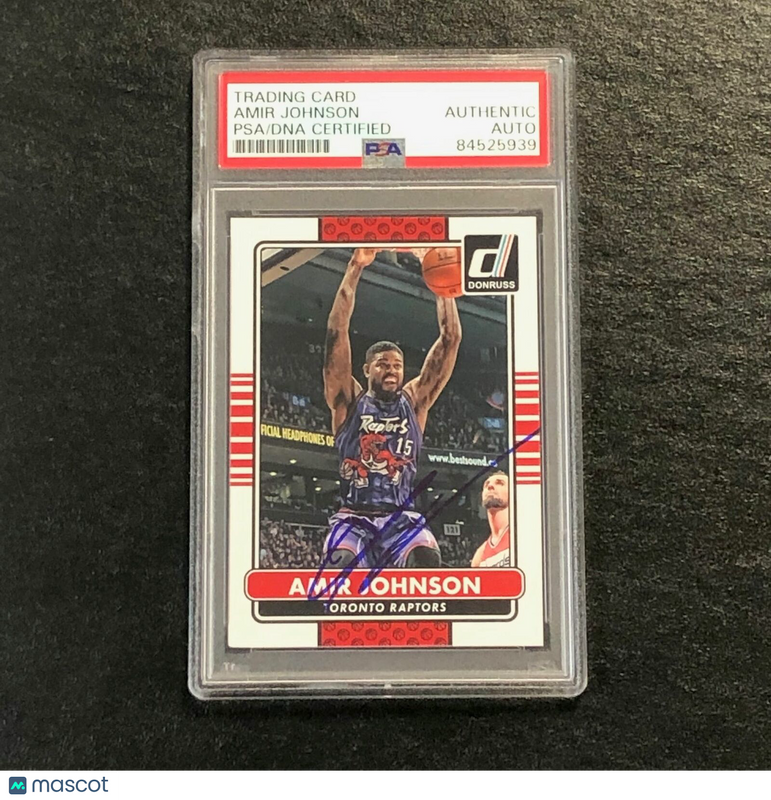 2014-15 Panini Donruss #157 Amir Johnson Signed Card AUTO PSA Slabbed Raptors