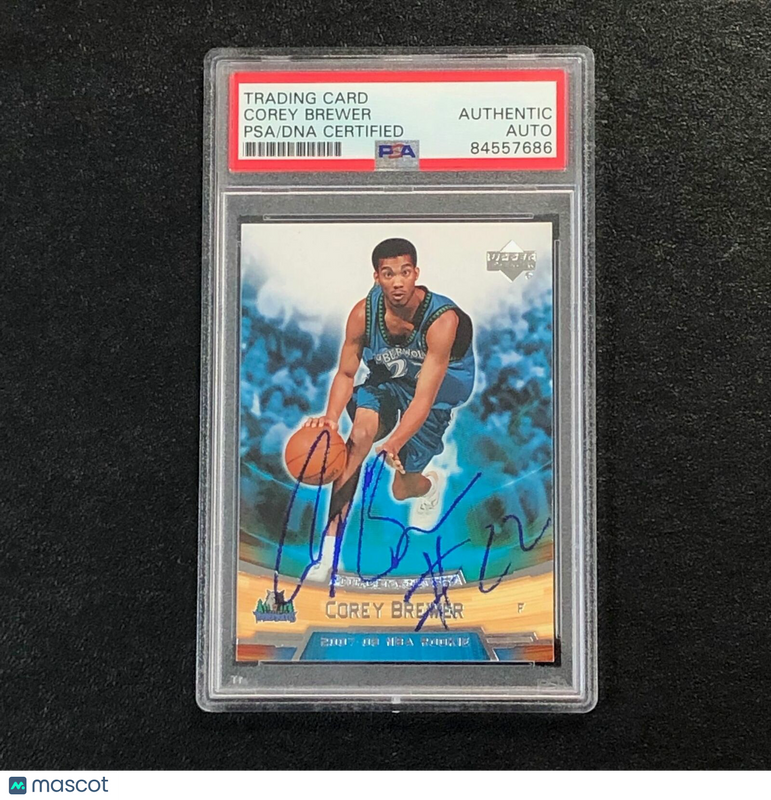2007-08 Upper Deck Rookie Box Set #3 Corey Brewer Signed Card AUTO PSA Slabbed R