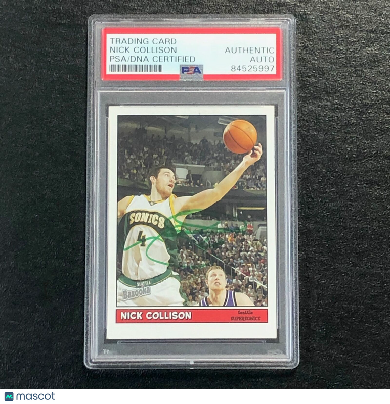 2005-06 Bazooka #158 Nick Collison Signed Card Auto PSA Slabbed Supersonics