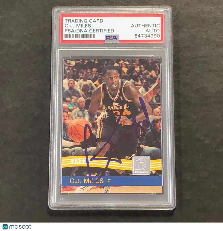 2010-11 Panini Donruss #144 C.J. Miles Signed Card PSA Slabbed Jazz