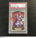 2013-14 Panini Select #100 Wesley Matthews Signed Card AUTO PSA Slabbed Trailbla