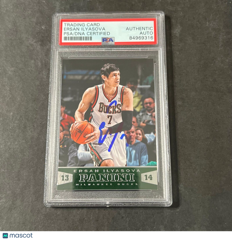 2014 Panini #65 Ersan Ilyasova Signed Card AUTO PSA Slabbed Bucks