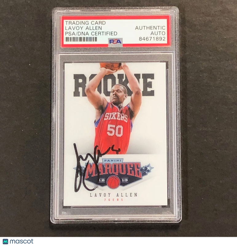 2012-13 PANINI Marquee #497 LAVOY ALLEN Signed Card AUTO PSA Slabbed 76ers
