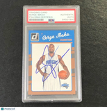 2016-17 Donruss Basketball #67 Serge Ibaka Signed Card AUTO PSA Slabbed Magic