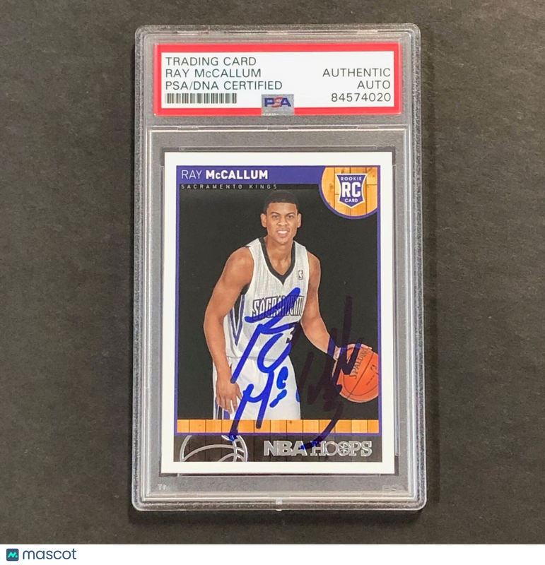 2013-14 NBA Hoops #276 Ray McCallum Signed Card AUTO PSA Slabbed RC Kings