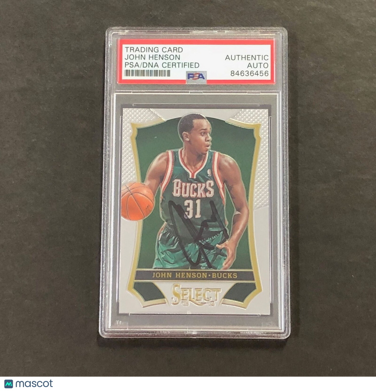 2013-14 Panini Select #70 John Henson Signed Card AUTO PSA Slabbed Bucks