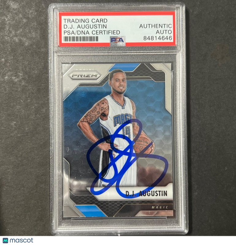 2016-17 Panini Prizm #150 DJ Augustin Signed Card AUTO PSA Slabbed Magic