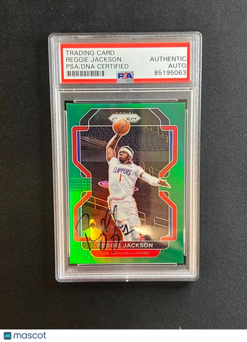 2020-21 Panini Prizm #213 Reggie Jackson Signed Card AUTO PSA Slabbed Pistons