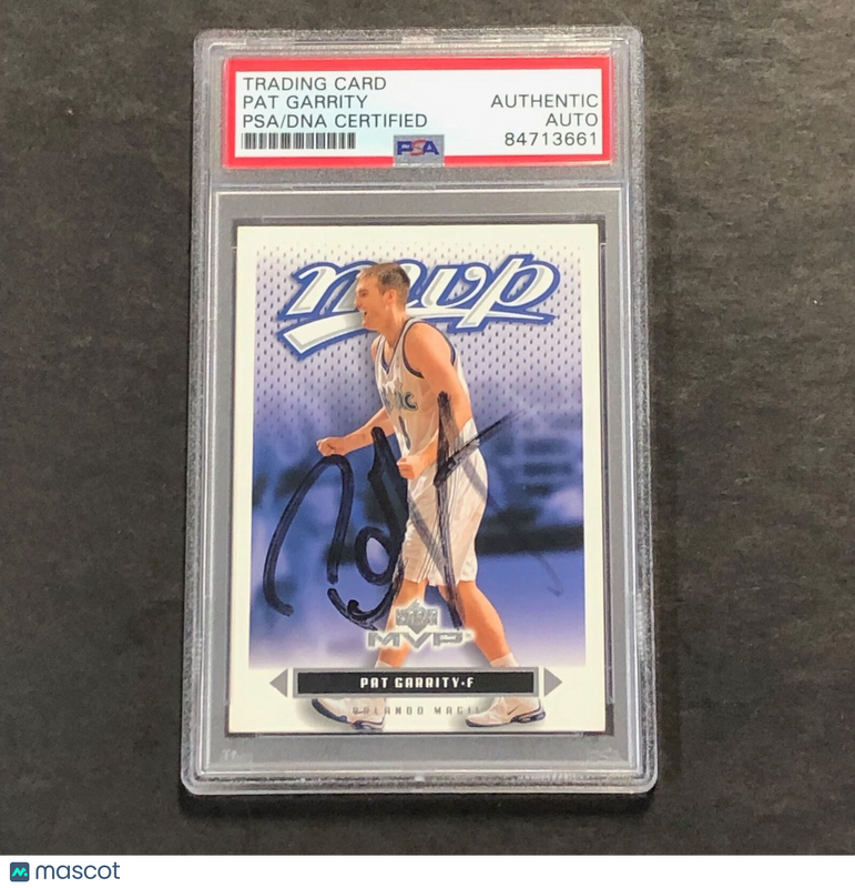2002-03 Upper Deck MVP #128 Pat Garrity Signed Card PSA Slabbed Auto Magic