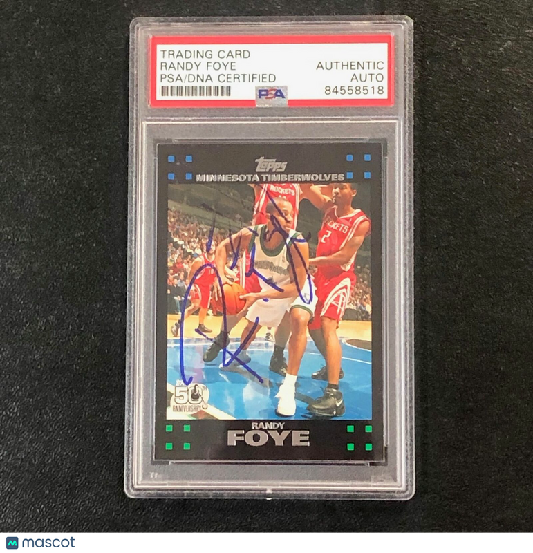 2007-08 Topps Basketball #109 Randy Foye Signed Card AUTO PSA Slabbed RC Minneso
