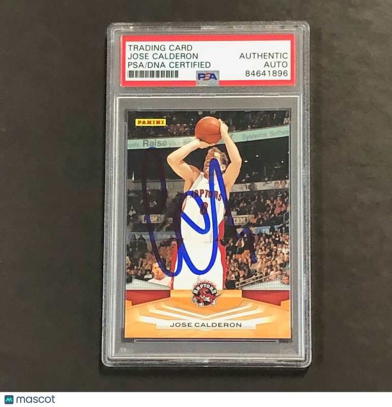 2009-10 Panini Basketball #45 Jose Calderon Signed Card AUTO PSA Slabbed Raptors