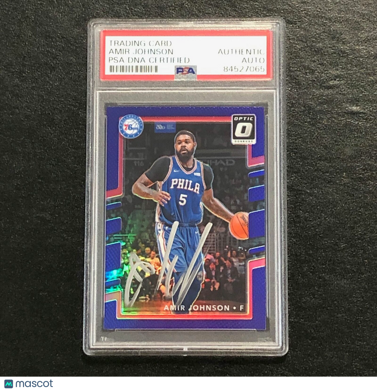 2017-18 Donruss Optic #115 Amir Johnson Signed Card AUTO PSA Slabbed 76ers