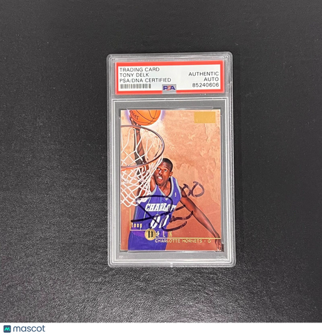 1996-97 Skybox #12 Tony Delk Signed Card AUTO PSA/DNA Slabbed Hornets