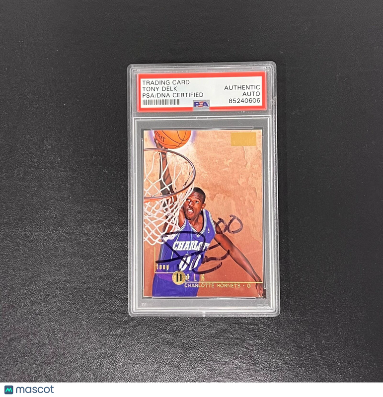 1996-97 Skybox #12 Tony Delk Signed Card AUTO PSA/DNA Slabbed Hornets