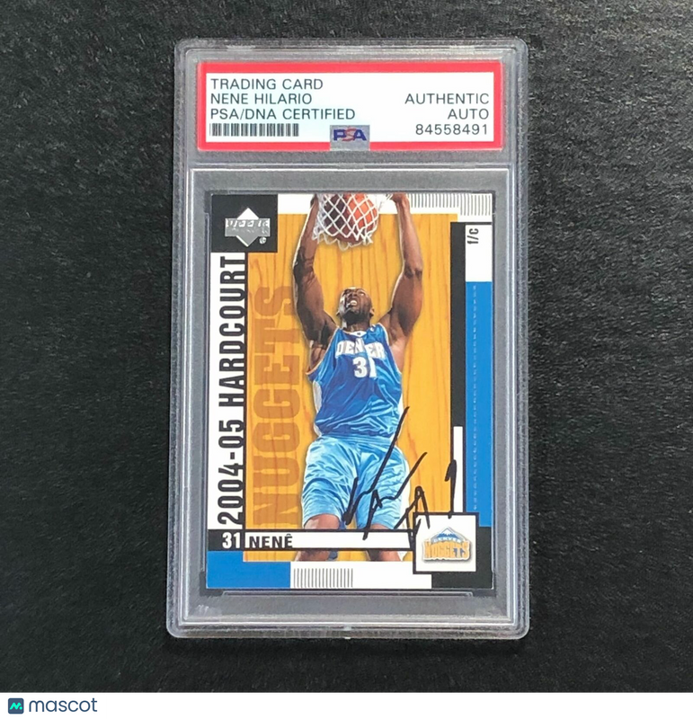 2004-05 Upper Deck Hardcourt #21 Nene Hilario Signed Card Auto PSA Slabbed Denver Nuggets