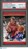 2012 13 NBA Hoops #252 Chandler Parsons Signed Card AUTO 10 PSA/DNA Slabbed Rock