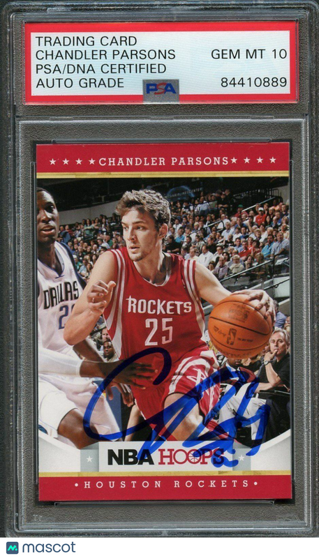 2012 13 NBA Hoops #252 Chandler Parsons Signed Card AUTO 10 PSA/DNA Slabbed Rock