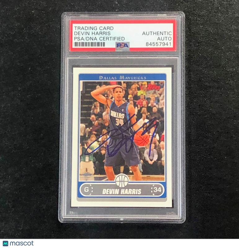 2006-07 Topps #166 Devin Harris Signed Card AUTO PSA Slabbed