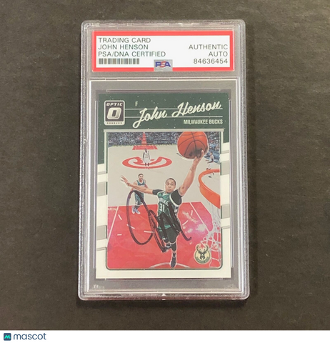 2016-17 Donruss Basketball #9 John Henson Signed Card AUTO PSA Slabbed Bucks