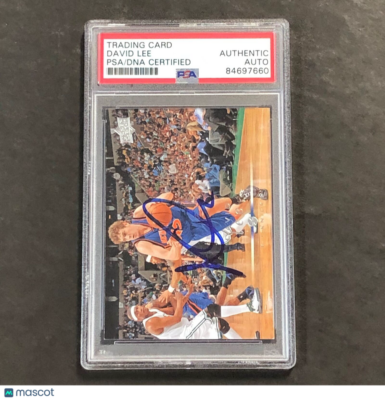 2008-09 Upper Deck #4 David Lee Signed Card Auto PSA Slabbed Knicks