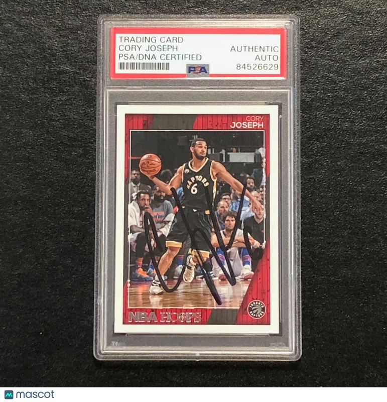 2016-17 NBA Hoops #115 Cory Joseph Signed Card AUTO PSA Slabbed Raptors