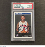 2014-15 NBA Hoops #55 D.J. Augustin Signed Card AUTO PSA Slabbed Pistons
