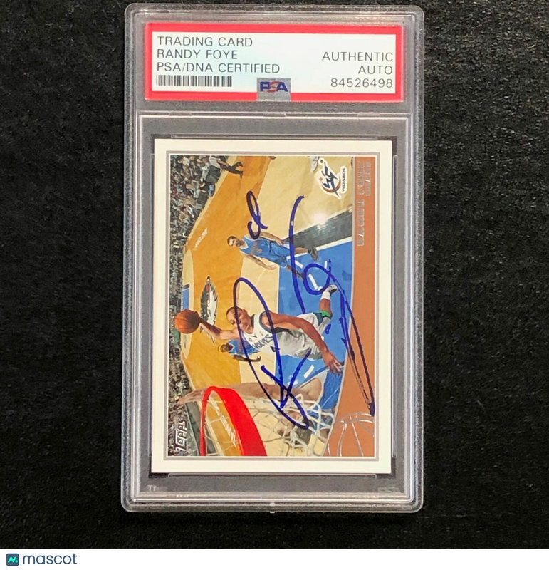 2009 Topps #165 Randy Foye Signed Card AUTO PSA Slabbed Wizards