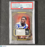 2015-16 Panini Luxe #17 Thaddeus Young Signed Card AUTO PSA Slabbed Nets