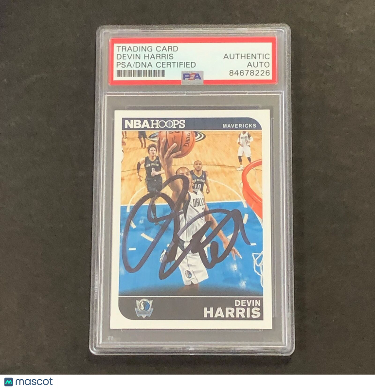 2014-15 NBA Hoops #133 Devin Harris Signed Card PSA Slabbed Mavericks